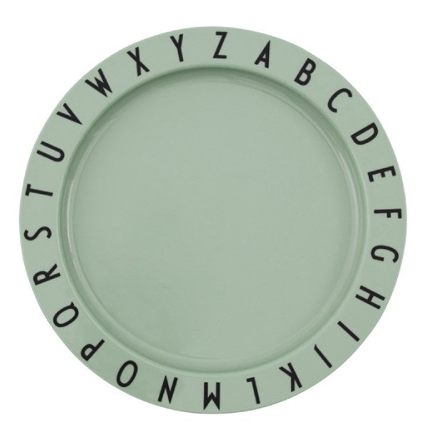 Design Letters Eat & Learn plate tritan - Green