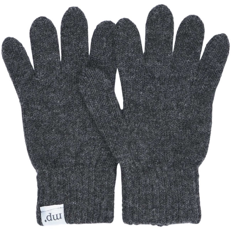 Dark Grey Melange strik handsker fra MP