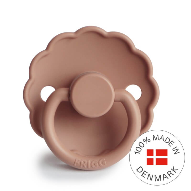 Rose Gold Daisy Round Silicone Pacifier Size 2