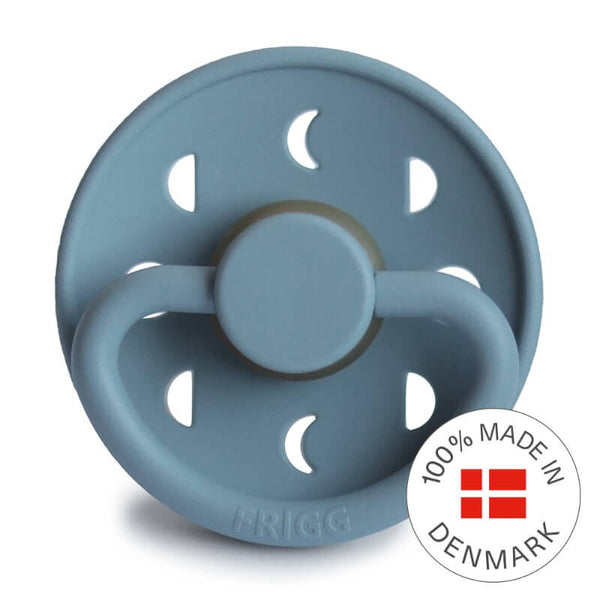 Stone Blue Moon Phase Round Latex Pacifier Size 2