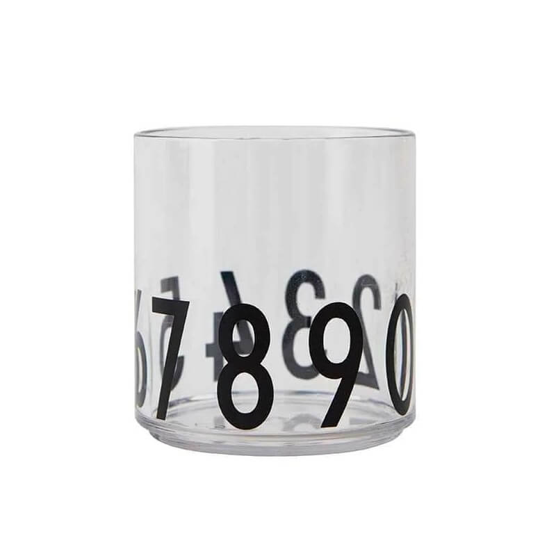 Transparent Tritan personal drinking glass 123 med tal fra Design Letters