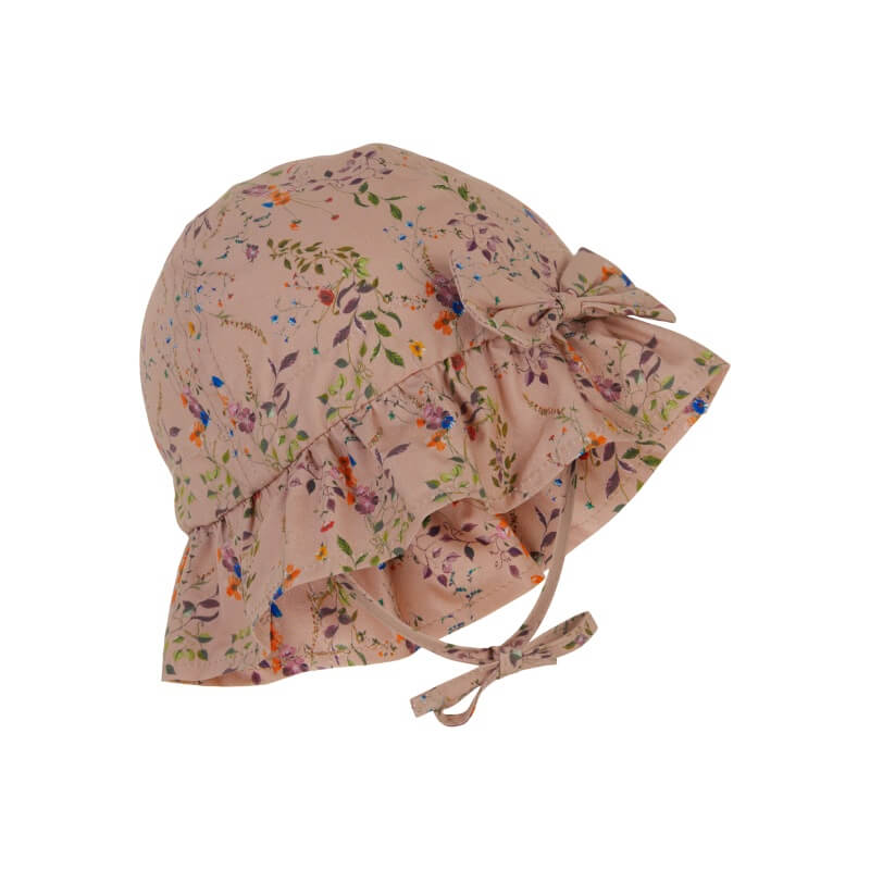 Nougat summer bucket hat bow AOP fra Mikk-Line