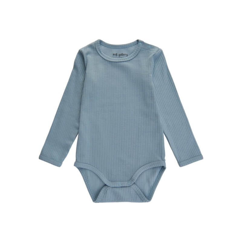 Dusty Blue SGGalileo Wide Rib LS Body Boys fra Soft Gallery