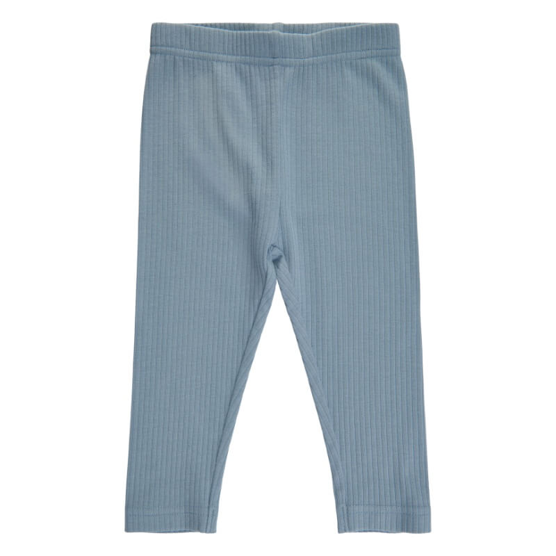 Dusty Blue SGBaby Paula Wide Rib boys Leggings fra Soft Gallery