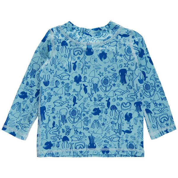 Silver Blue SGBaby Astin Dive Sun Shirt fra Soft Gallery