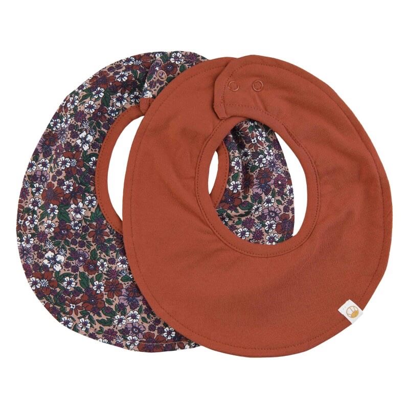 Roebuck Multi Flower AOP 2-Pak bib Hagesmække fra The New Siblings