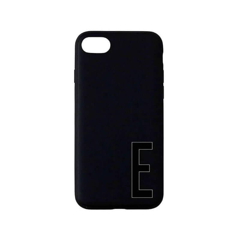 Black Personal ''E'' Phone Cover Iphone 7/8 fra Design Letters - Lillepip.dk
