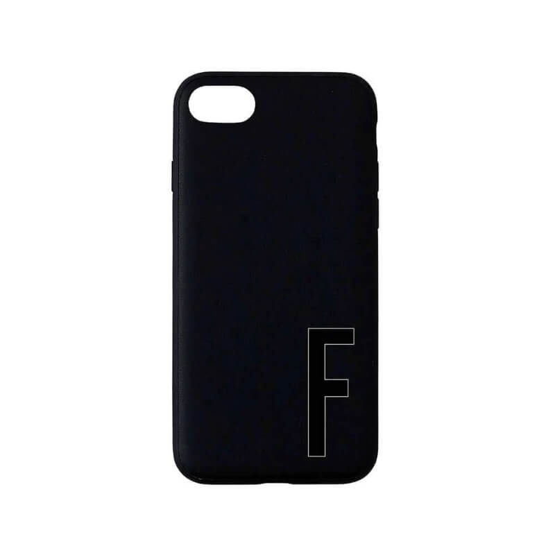 Black Personal ''F'' Phone Cover Iphone 7/8 fra Design Letters - Lillepip.dk