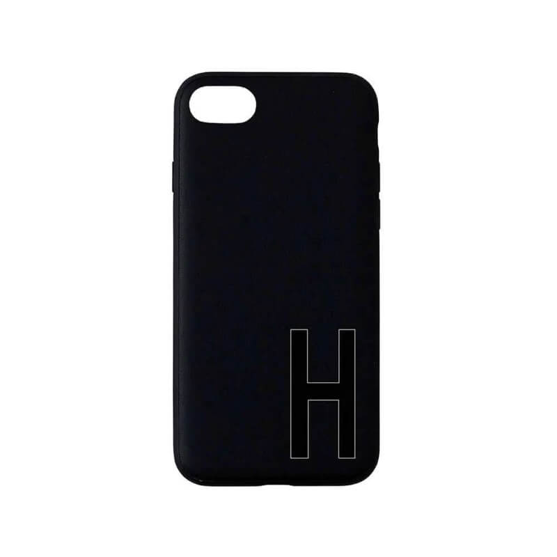 Black Personal ''H'' Phone Cover Iphone 7/8 fra Design Letters - Lillepip.dk