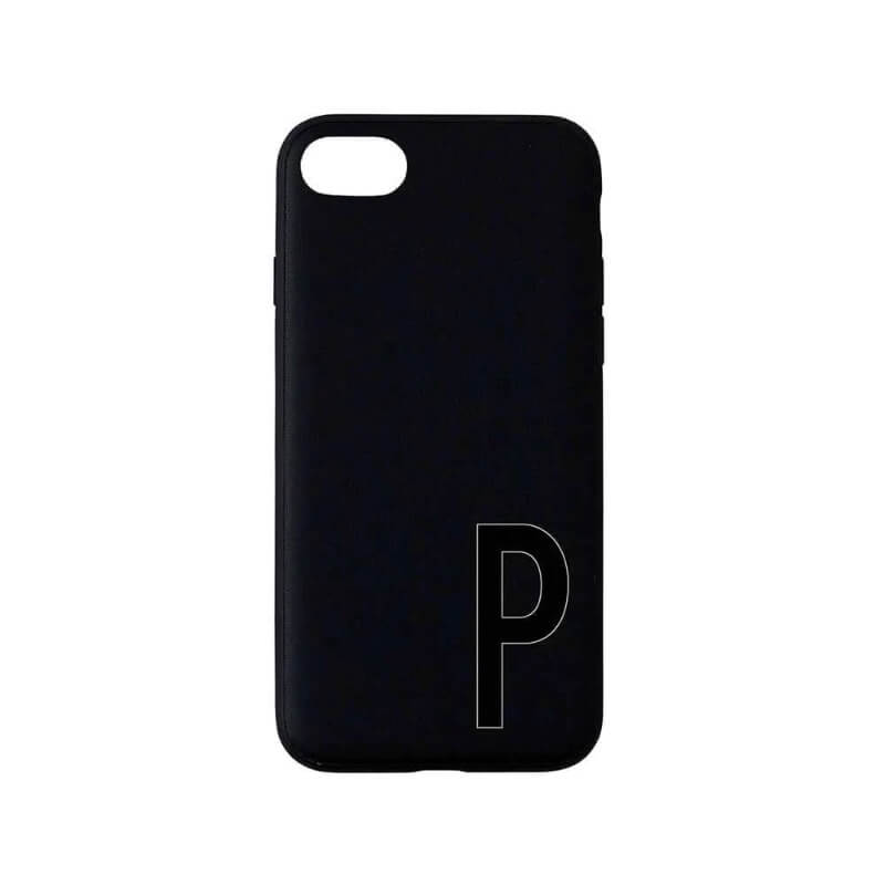 Black Personal ''P'' Phone Cover Iphone 7/8 fra Design Letters - Lillepip.dk