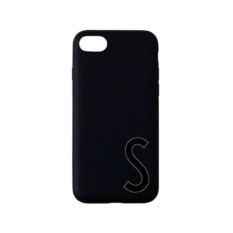 Black Personal ''S'' Phone Cover Iphone 7/8 fra Design Letters - Lillepip.dk