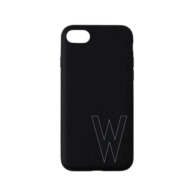 Black Personal ''W'' Phone Cover Iphone 7/8 fra Design Letters - Lillepip.dk