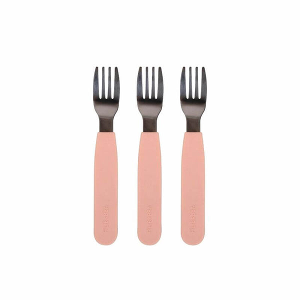 Peach silikone gafler 3-pak fra Filibabba til børn - Lillepip.dk