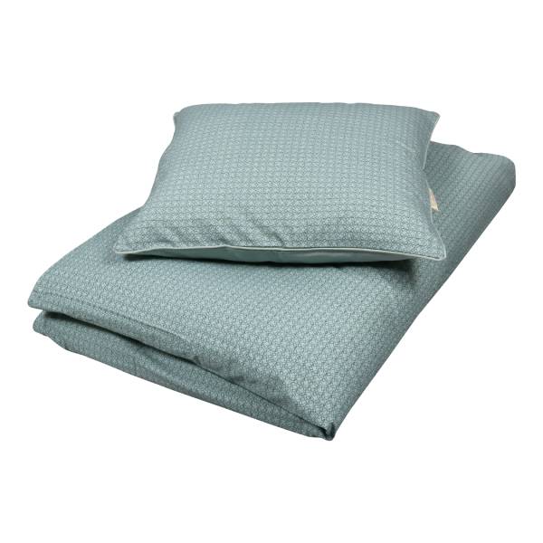 Mint grøn Leafed baby sengetøj fra Filibabba til baby'er - Lillepip.dk