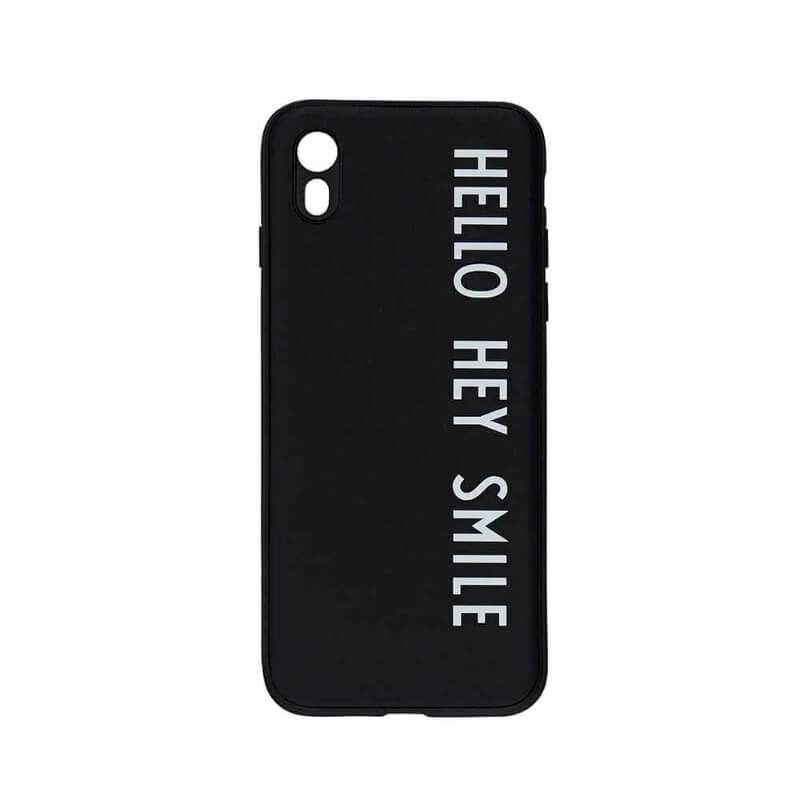 Black Hello MyCover Iphone X/XS fra Design Letters - Lillepip.dk