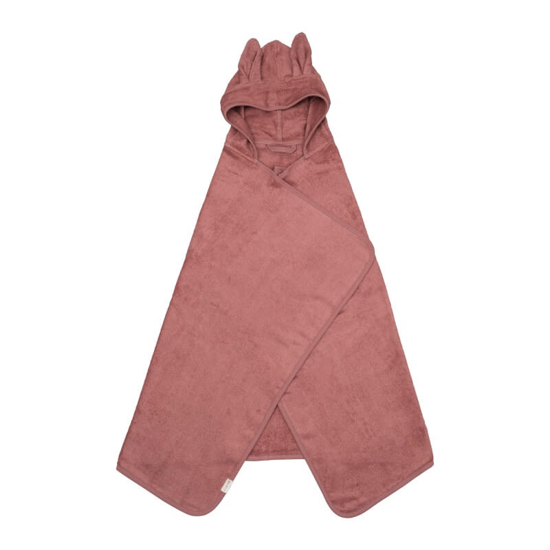 Hooded Junior Towel Bunny i Clay fra Fabelab - Lillepip.dk