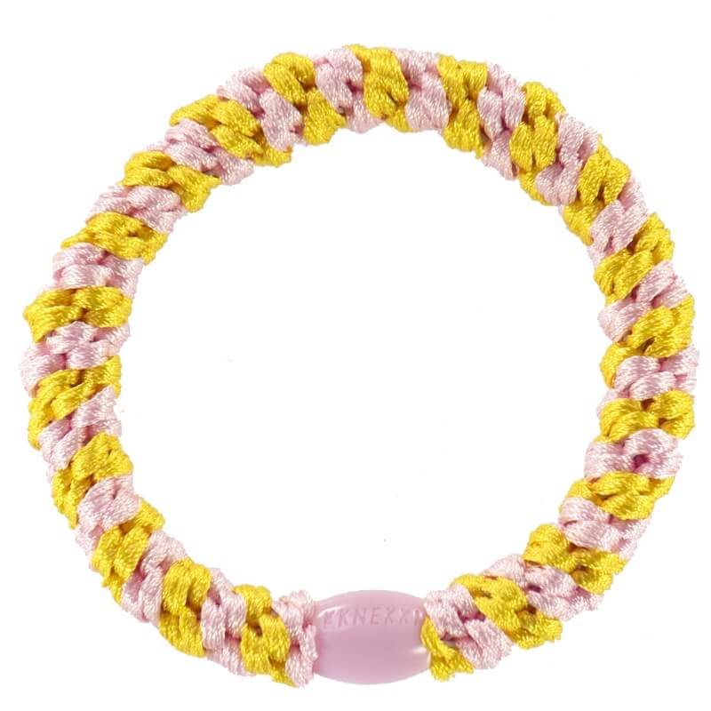 Yellow Pink Stripe elastisk fra Kknekki