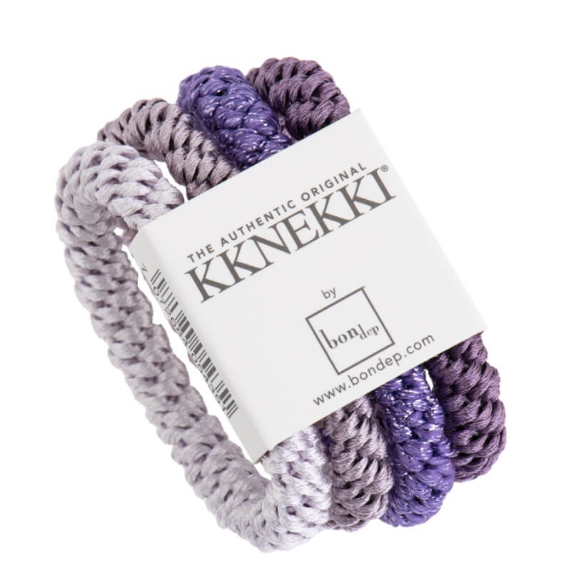 Purple Glitter Mix 4-pak Kknekki elastikker fra Bon Dep