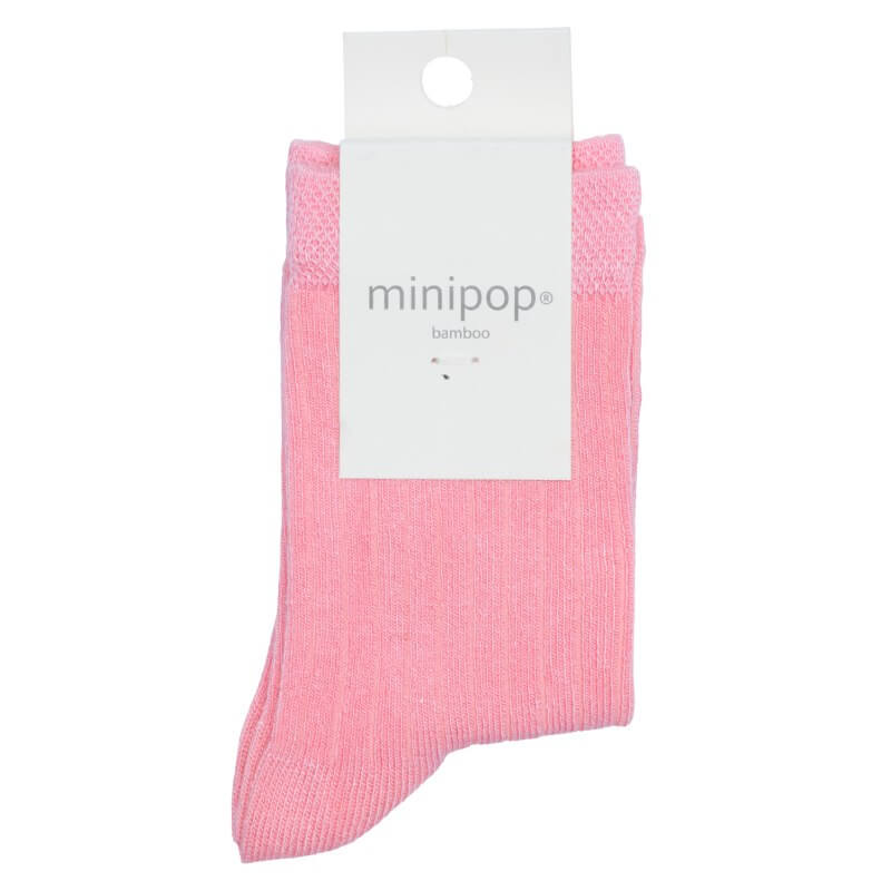Light pink bamboo ankle strømper fra MiniPop til børn - Lillepip.dk