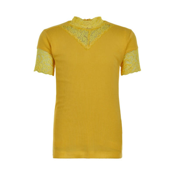 Primrose Yellow Olace S/S Top t-shirt fra THE NEW til piger - Lillepip.dk