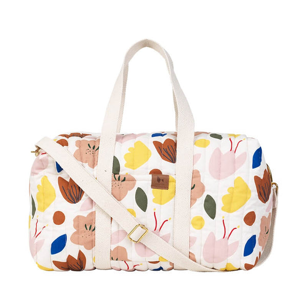Quilted Gym Bag - Flowers