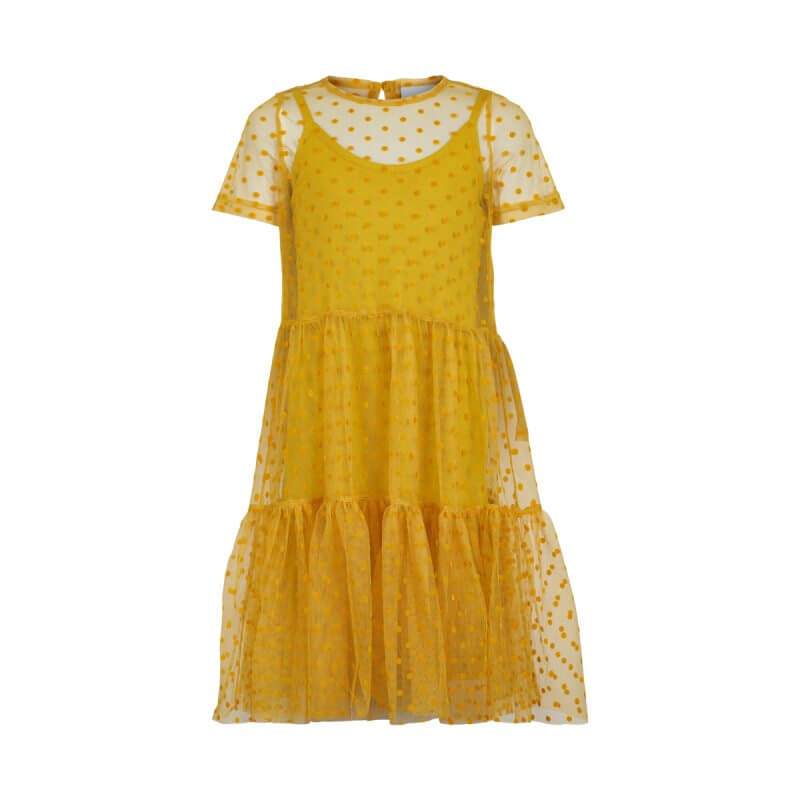 Yellow Uma Twist dress kjole fra THE NEW - Lillepip.dk