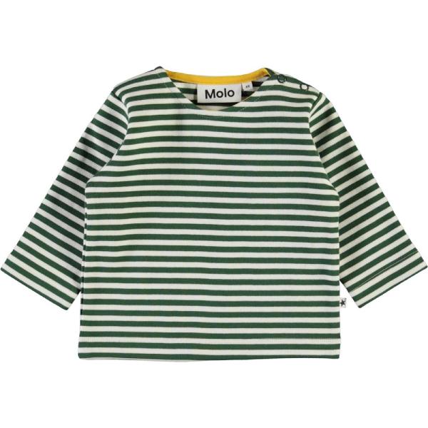 Dosti green stripe bluse fra Molo til børn - Lillepip.dk