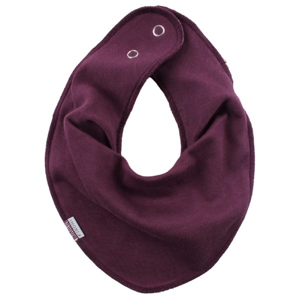 Prune Purple Infinity Bib Solid hagesmæk fra FIXONI til baby - Lillepip.dk